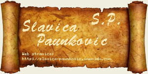 Slavica Paunković vizit kartica